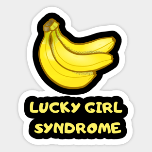 Luck Girl Bananas Sticker